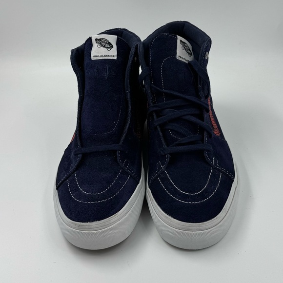 Vans Navy sk8 Hi Sneakers with Red Accents men’s size 11 - Picture 2 of 6